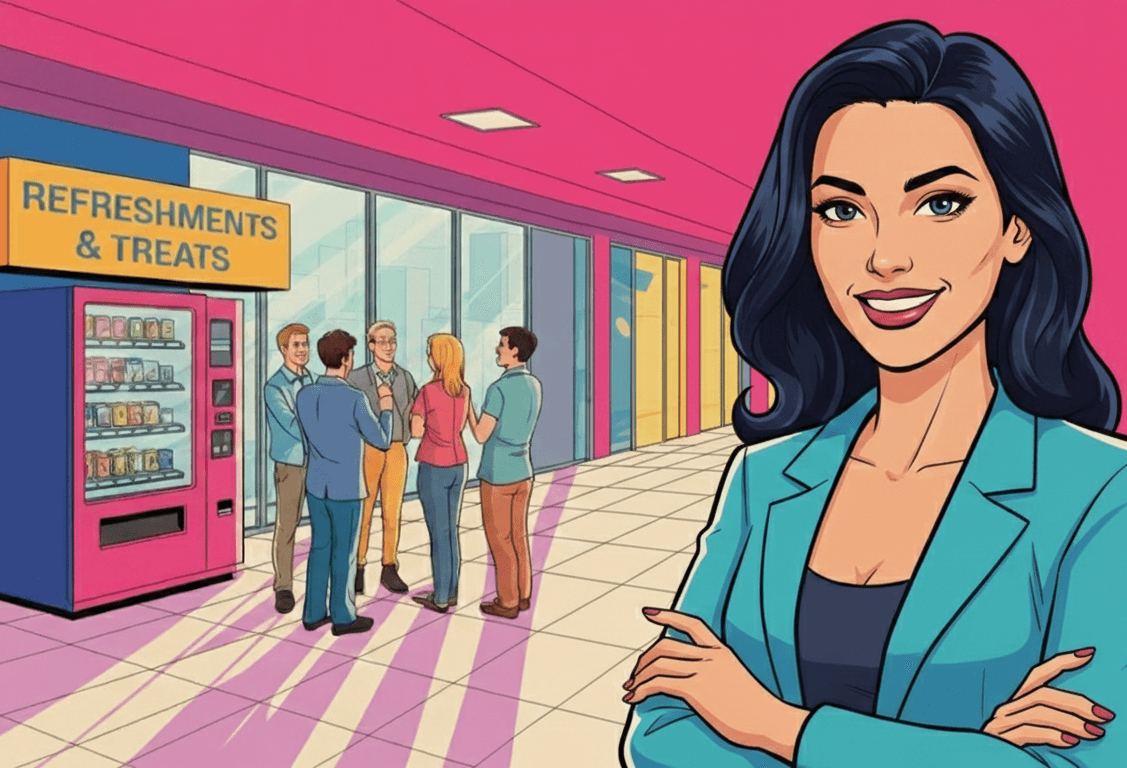 Property manager with vending machine